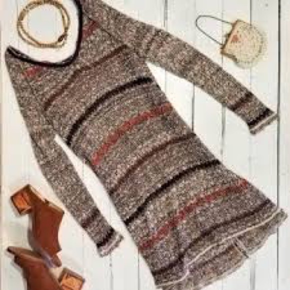 Free people long open back swing sweater - Picture 1 of 3